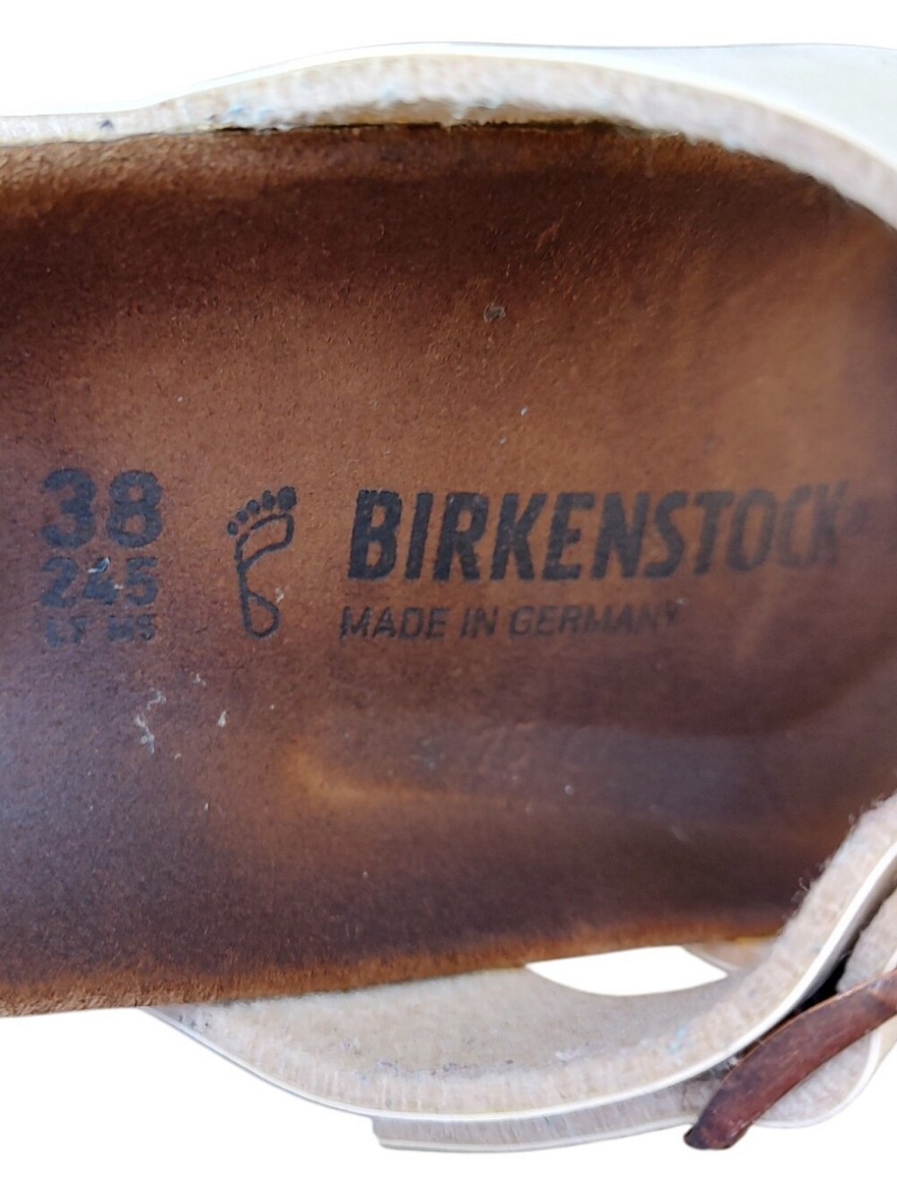Birkenstock Mayari Pearl White Double Strap Buckle Cork Sandals - Women - Picture 5 of 6